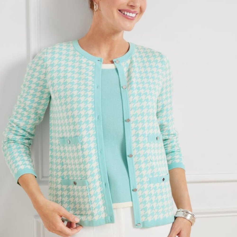 Grace cardigan-houndstooth